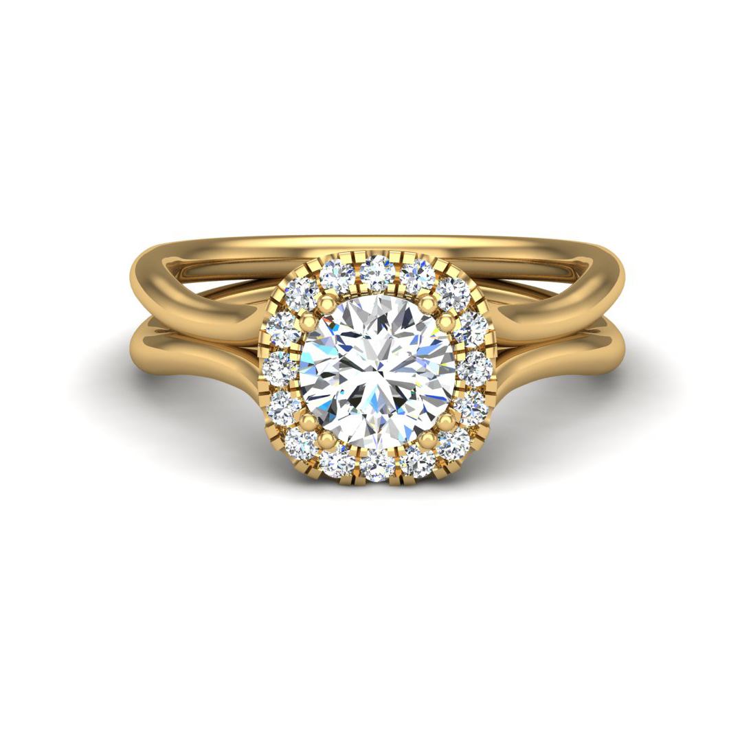 Alayah Halo Engagement Ring